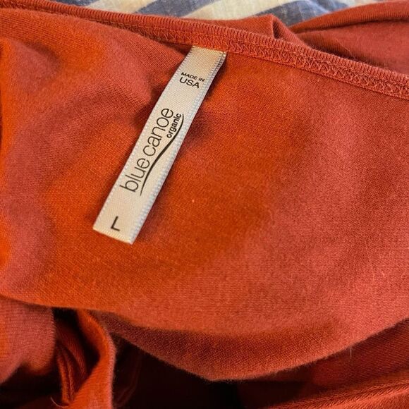 Blue Canoe Organic Cotton Dress Tie Sleeves Comfy Size Large Made in the USA - Picture 8 of 10